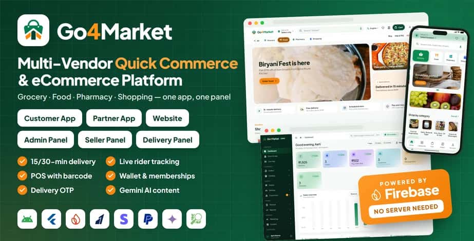 Go4Market – Multi-Vendor Quick Commerce & eCommerce Platform