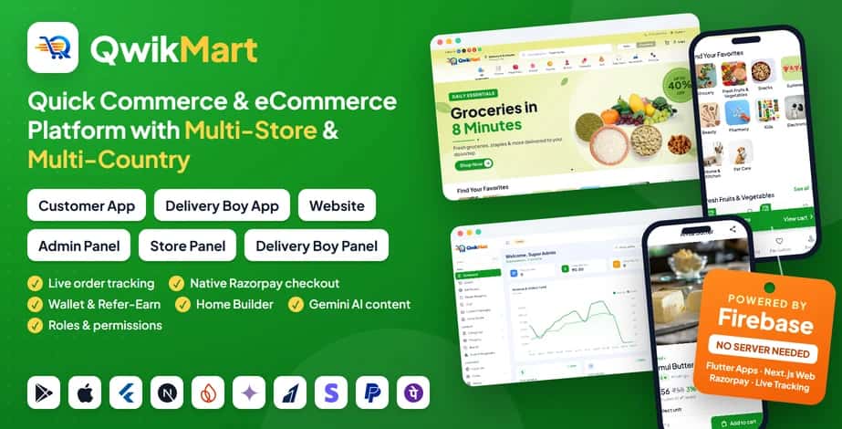 QwikMart – All-in-One Quick Commerce & eCommerce Platform